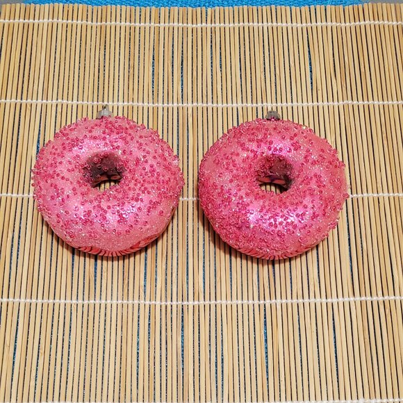 Other - A Set Of Two Sprinkled Doughnut Ornaments.